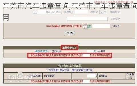 东莞市汽车违章查询,东莞市汽车违章查询网