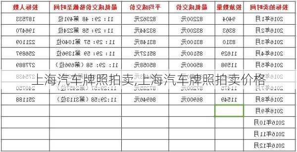 上海汽车牌照拍卖,上海汽车牌照拍卖价格