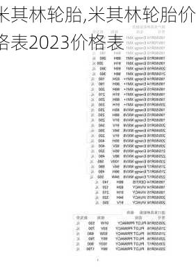 米其林轮胎,米其林轮胎价格表2023价格表