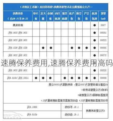 速腾保养费用,速腾保养费用高吗