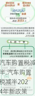 汽车购置税减半,汽车购置税减半2024年新政策