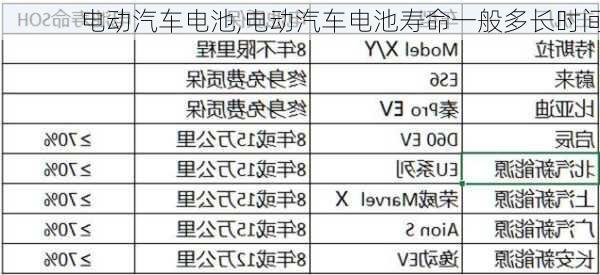 电动汽车电池,电动汽车电池寿命一般多长时间