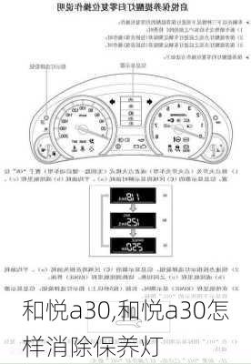 和悦a30,和悦a30怎样消除保养灯