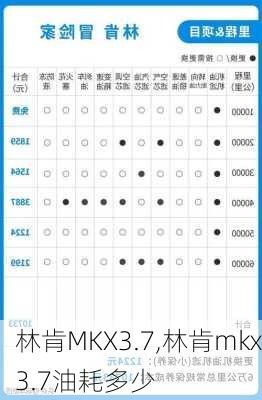 林肯MKX3.7,林肯mkx3.7油耗多少