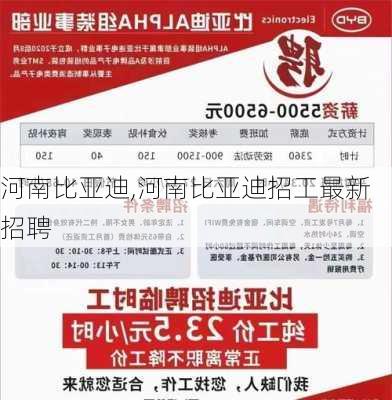 河南比亚迪,河南比亚迪招工最新招聘