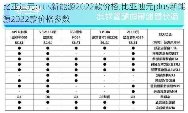 比亚迪元plus新能源2022款价格,比亚迪元plus新能源2022款价格参数