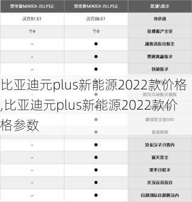 比亚迪元plus新能源2022款价格,比亚迪元plus新能源2022款价格参数