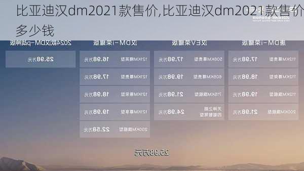 比亚迪汉dm2021款售价,比亚迪汉dm2021款售价多少钱