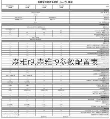 森雅r9,森雅r9参数配置表