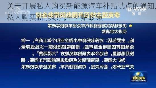 关于开展私人购买新能源汽车补贴试点的通知,私人购买新能源汽车补贴政策