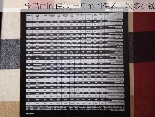 宝马mini保养,宝马mini保养一次多少钱