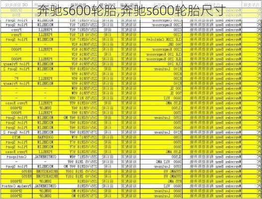 奔驰s600轮胎,奔驰s600轮胎尺寸