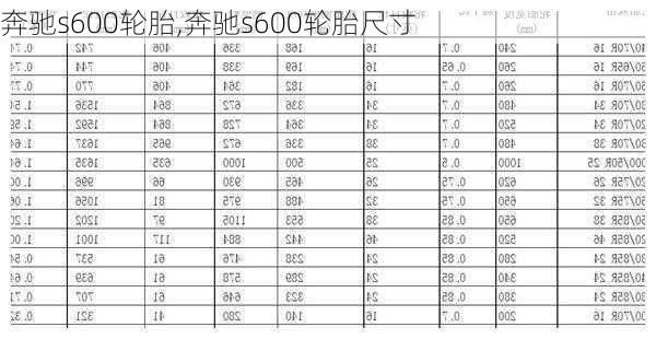 奔驰s600轮胎,奔驰s600轮胎尺寸