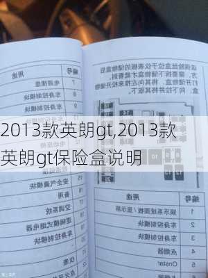 2013款英朗gt,2013款英朗gt保险盒说明