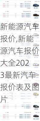 新能源汽车报价,新能源汽车报价大全2023最新汽车报价表及图片