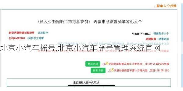 北京小汽车摇号,北京小汽车摇号管理系统官网