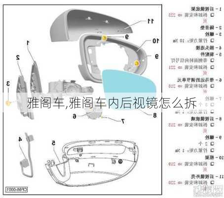 雅阁车,雅阁车内后视镜怎么拆