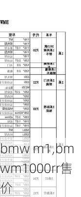 bmw m1,bmwm1000rr售价