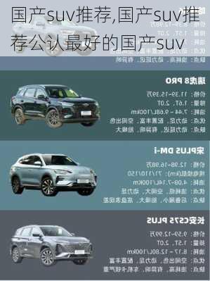 国产suv推荐,国产suv推荐公认最好的国产suv