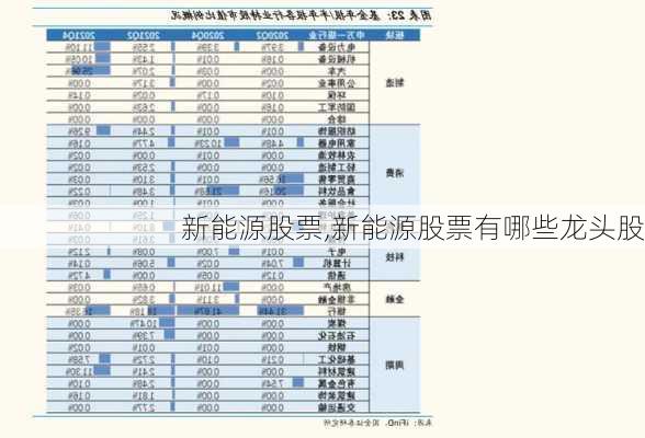 新能源股票,新能源股票有哪些龙头股