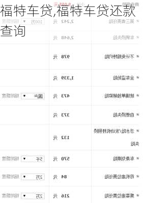 福特车贷,福特车贷还款查询