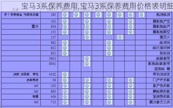 宝马3系保养费用,宝马3系保养费用价格表明细