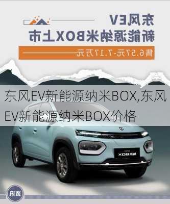 东风EV新能源纳米BOX,东风EV新能源纳米BOX价格