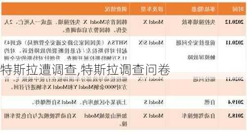 特斯拉遭调查,特斯拉调查问卷