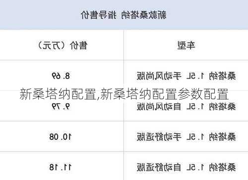 新桑塔纳配置,新桑塔纳配置参数配置