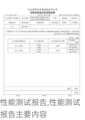 性能测试报告,性能测试报告主要内容