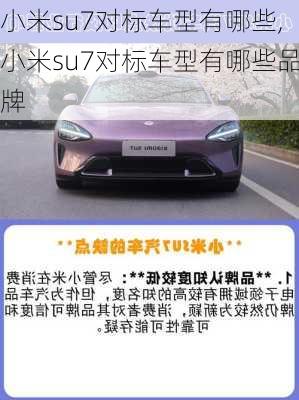 小米su7对标车型有哪些,小米su7对标车型有哪些品牌