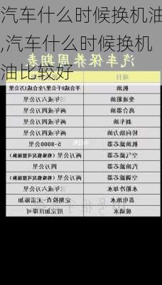 汽车什么时候换机油,汽车什么时候换机油比较好