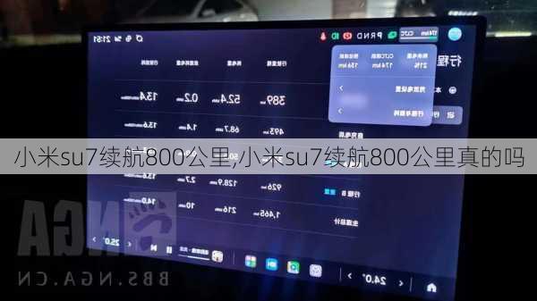 小米su7续航800公里,小米su7续航800公里真的吗