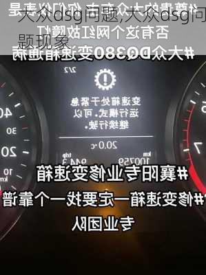 大众dsg问题,大众dsg问题现象