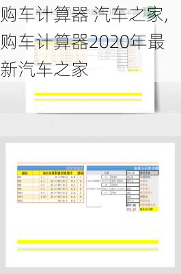 购车计算器 汽车之家,购车计算器2020年最新汽车之家